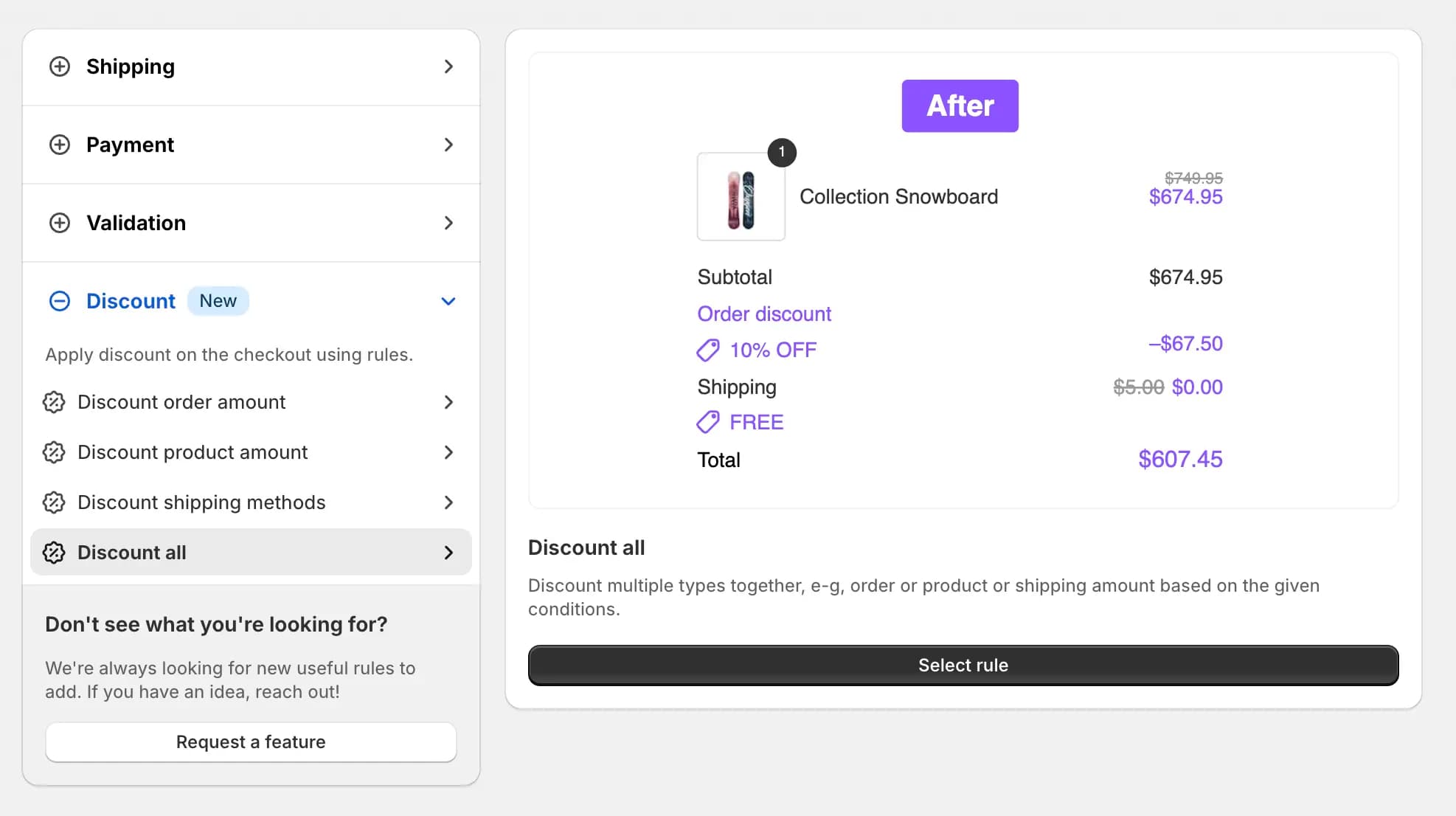 New Feature: Discount all